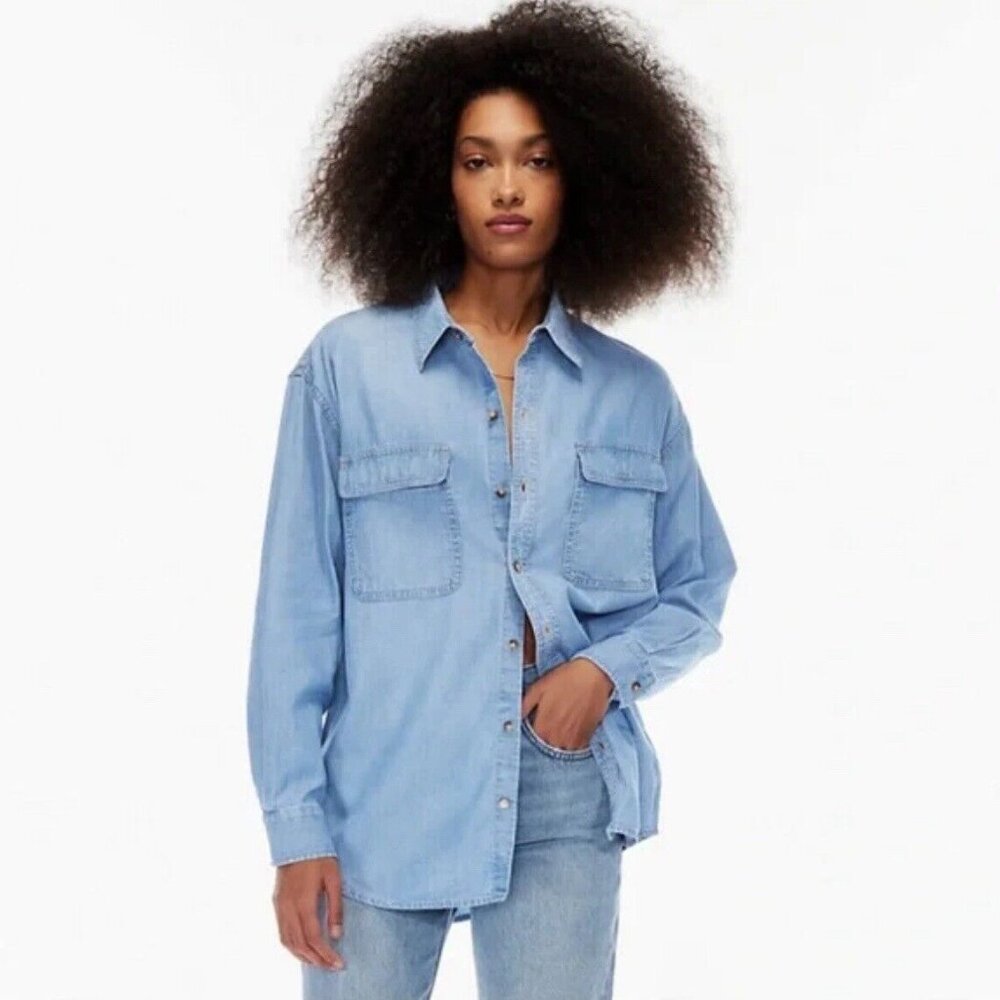 Oversize Utility Denim Shirt